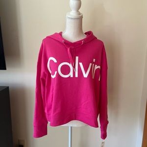 Calvin Klein Performance Bubblegum Pink Logo Hoodie NWT